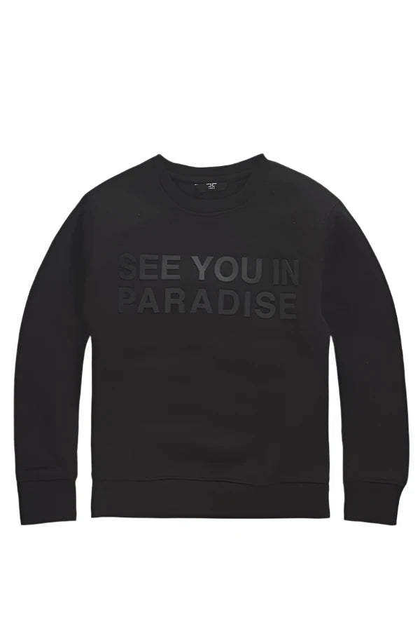 Jordan Craig Paradise Tonal Crewneck Sweatshirt/ Black