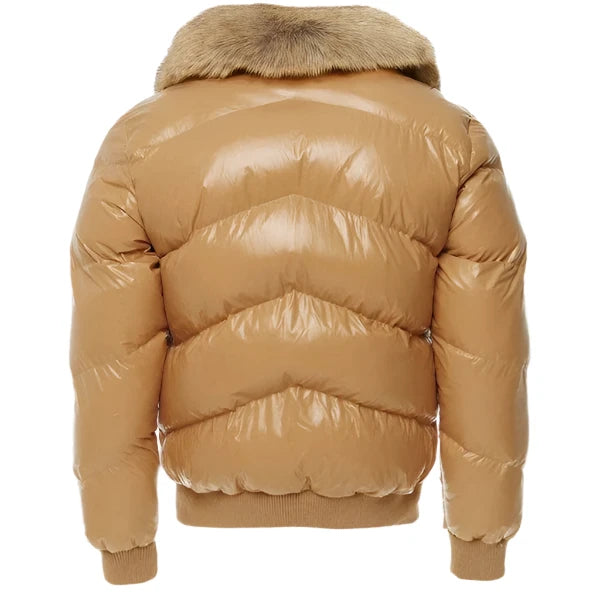 Jordan Craig Shiny Puffer Jacket- Caramel