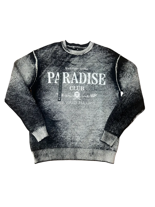 See You In Paradise Club Sweater-Black Shadow