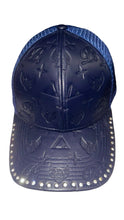 Privilege Society Heritage Trucker Hat With Crystals-Navy blue