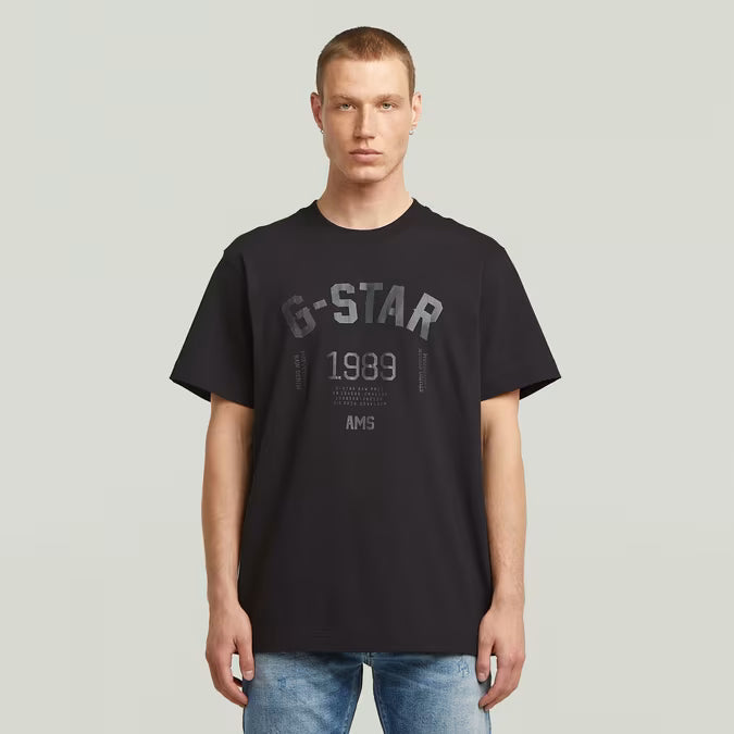 G-Star Raw 89 Back Graphic Loose T-Shirt-DK Black