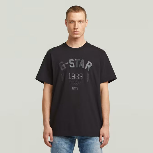 G-Star Raw 89 Back Graphic Loose T-Shirt-DK Black
