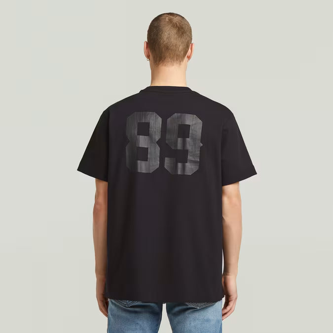 G-Star Raw 89 Back Graphic Loose T-Shirt-DK Black