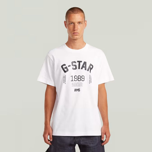 G-Star Raw 89 Back Graphic Loose T-Shirt-White