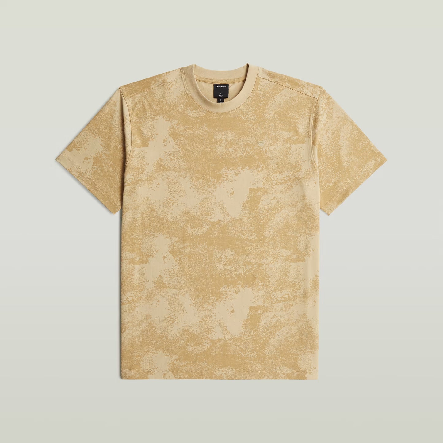 G-Star Raw Allover Print T-Shirt-Cream Archival Texture