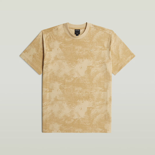 G-Star Raw Allover Print T-Shirt-Cream Archival Texture
