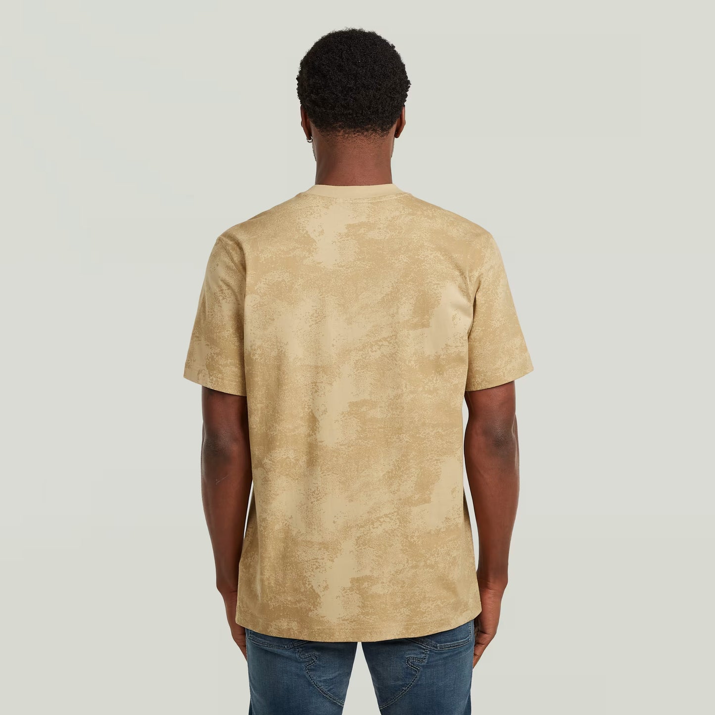 G-Star Raw Allover Print T-Shirt-Cream Archival Texture