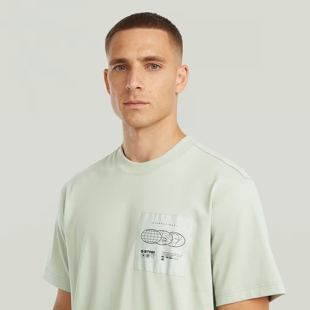 G-Star Raw Applique Graphic T-Shirt-Pale Green
