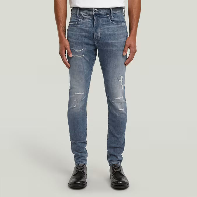 G-Star Raw D-Staq 3D Slim Jeans-Faded Blue Pebble Restored