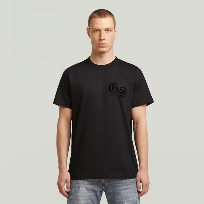 G-Star Raw Flock Back Loose T-Shirt - DK Black