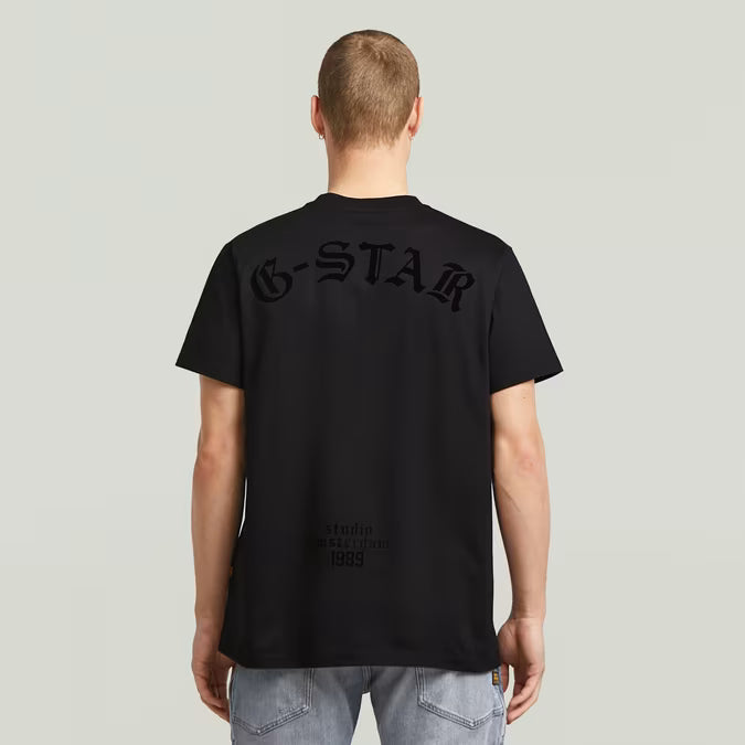 G-Star Raw Flock Back Loose T-Shirt - DK Black