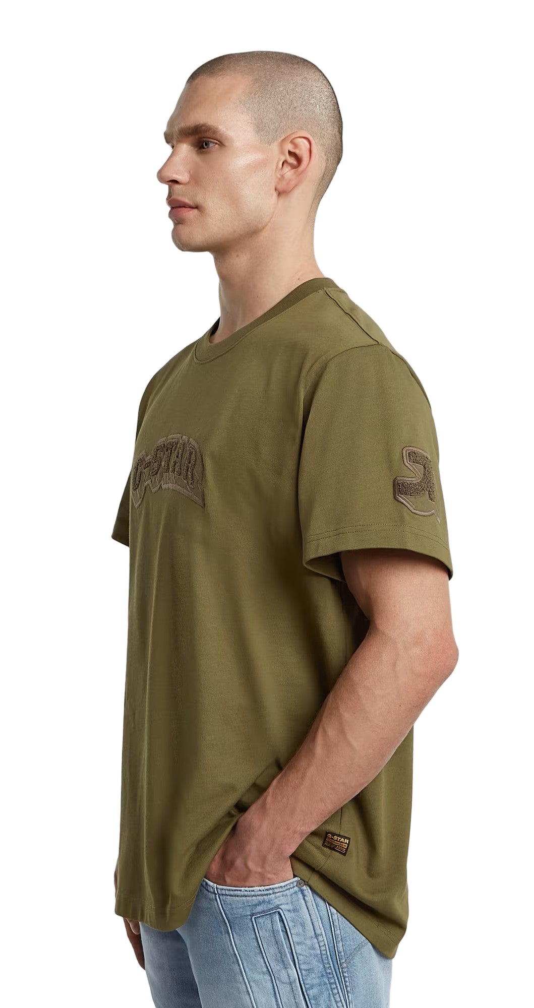 G-Star Raw Patches Loose T-Shirt-Shadow Olive