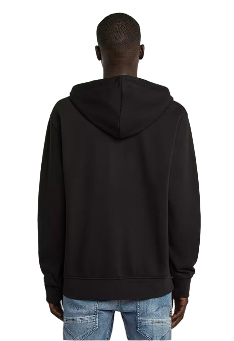 G-Star Raw Script Half Zip Hoodie-Black