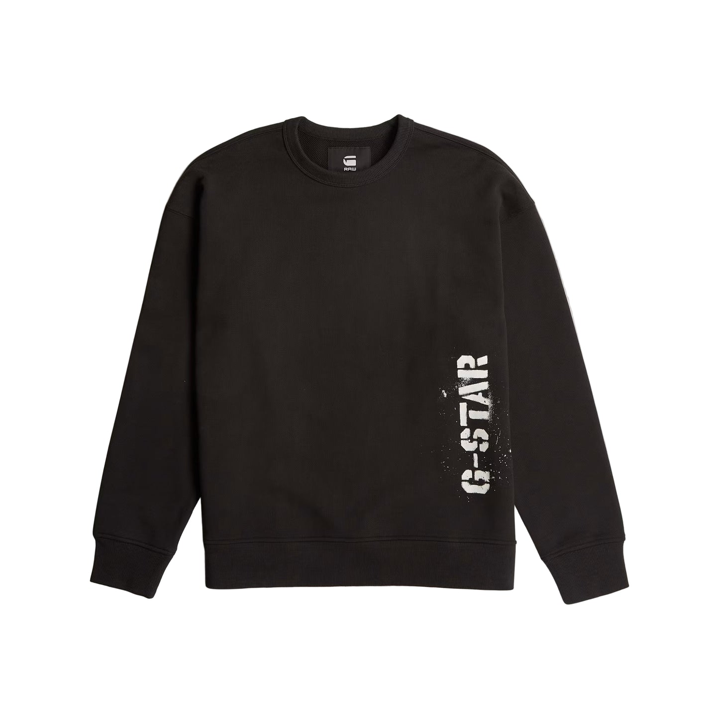 G-Star Raw Sprayed 89 Graphic Loose Sweater-Black