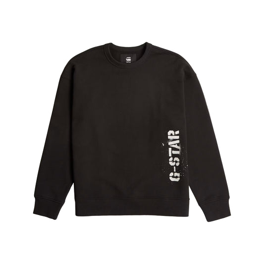 G-Star Raw Sprayed 89 Graphic Loose Sweater-Black