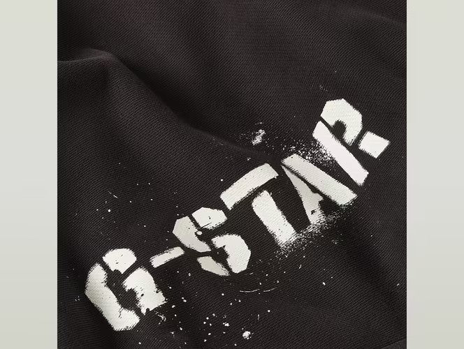 G-Star Raw Sprayed 89 Graphic Loose Sweater-Black