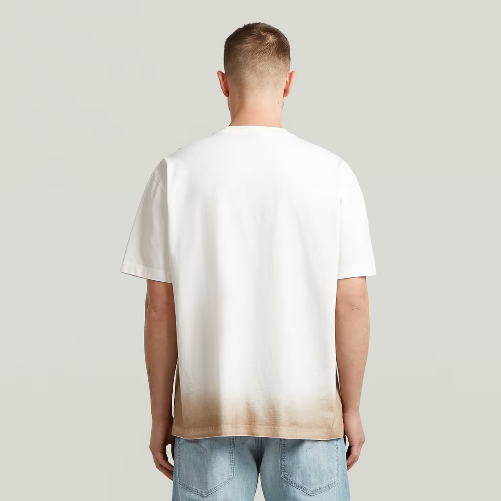 G-Star Raw Sprayed Relaxed T-Shirt-Milk/DK Brick Spray