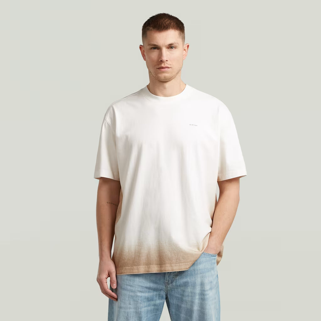 G-Star Raw Sprayed Relaxed T-Shirt-Milk/DK Brick Spray