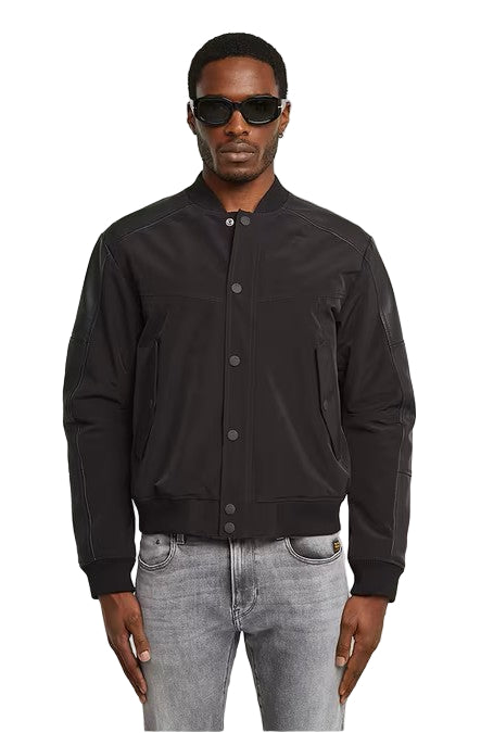G-Star Raw Varsity Leather Jacket-Black