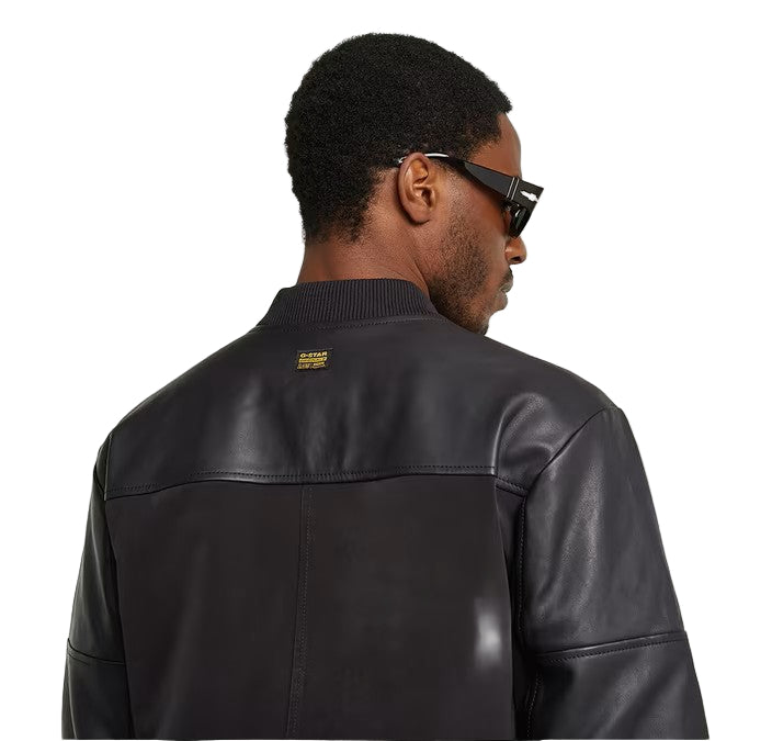 G-Star Raw Varsity Leather Jacket-Black