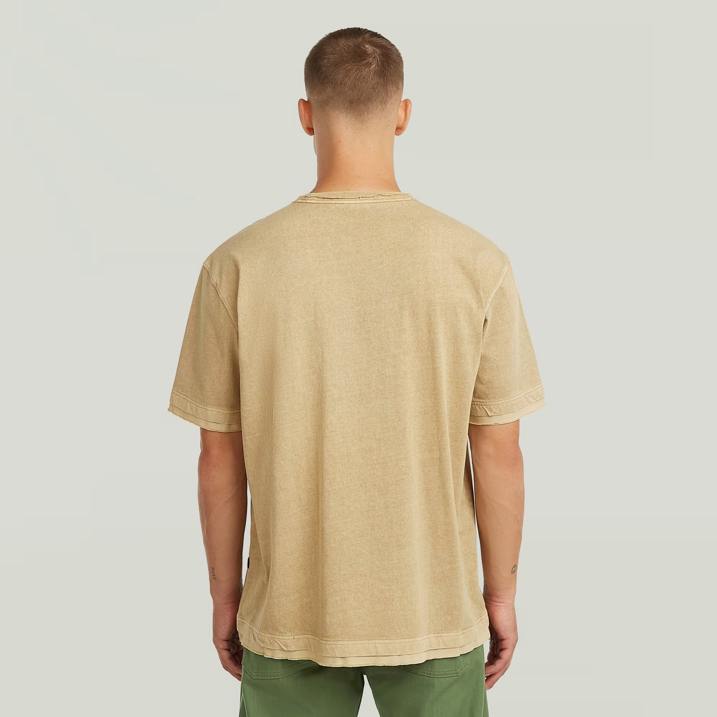 G-Star Raw Washed Distressed Relaxed T-Shirt-Cream GD