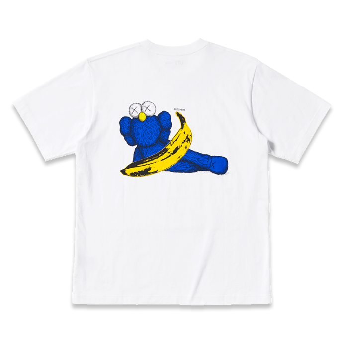 Kaws+Warhol Peel Here T-Shirt-White