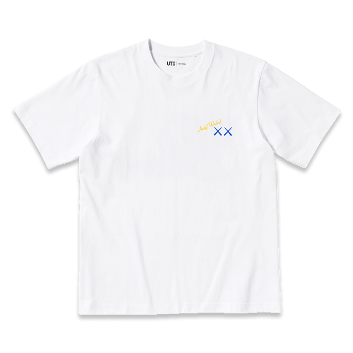 Kaws+Warhol Peel Here T-Shirt-White