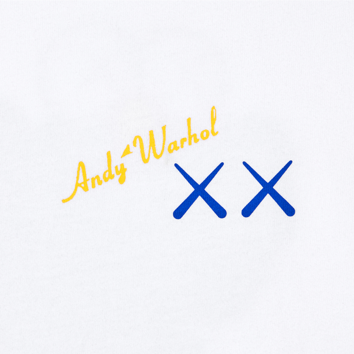 Kaws+Warhol Peel Here T-Shirt-White
