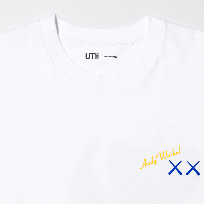 Kaws+Warhol Peel Here T-Shirt-White