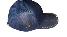 Privilege Society Heritage Trucker Hat With Crystals-Navy blue